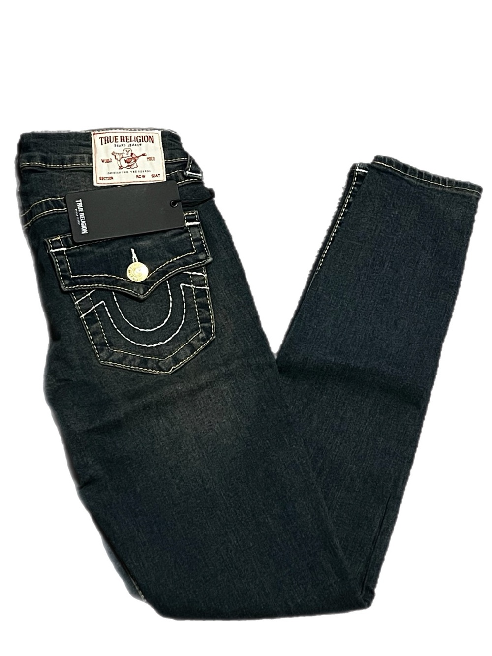 NWT True Religion Jennie Curvy Mid-Rise Super Skinny Jeans